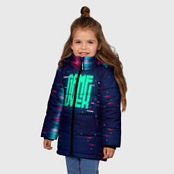Куртка зимняя для девочки Game Over, цвет: 3D-черный — фото 2