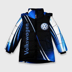 Куртка зимняя для девочки VOLKSWAGEN, цвет: 3D-черный