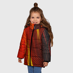 Куртка зимняя для девочки Red sport style, цвет: 3D-черный — фото 2