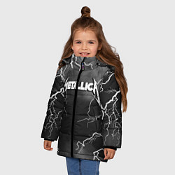 Куртка зимняя для девочки METALLICA РАЗРЯД МОЛНИИ, цвет: 3D-черный — фото 2