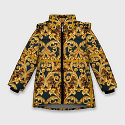 Куртка зимняя для девочки Luxury style, цвет: 3D-светло-серый