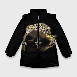 Куртка зимняя для девочки ЭУБЛЕФАР EUBLEPHARIS, цвет: 3D-черный