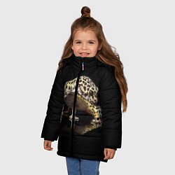 Куртка зимняя для девочки ЭУБЛЕФАР EUBLEPHARIS, цвет: 3D-черный — фото 2