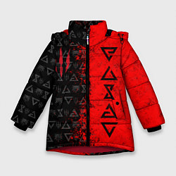 Куртка зимняя для девочки THE WITCHER 9, цвет: 3D-красный