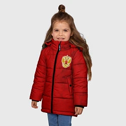 Куртка зимняя для девочки СБОРНАЯ РОССИИ 2021 ФОРМА, цвет: 3D-красный — фото 2
