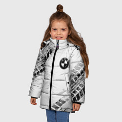 Куртка зимняя для девочки BMW ПРОТЕКТОР ШИН, цвет: 3D-черный — фото 2