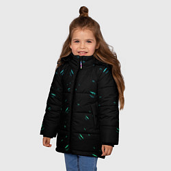 Куртка зимняя для девочки Smile in the dark, цвет: 3D-черный — фото 2