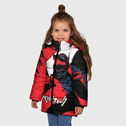 Куртка зимняя для девочки БЕРСЕРК red красный, цвет: 3D-черный — фото 2