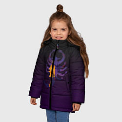 Куртка зимняя для девочки Drive - Retrowave, цвет: 3D-красный — фото 2
