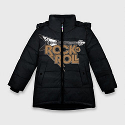 Куртка зимняя для девочки Rock n Roll Гитара, цвет: 3D-черный