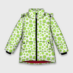 Куртка зимняя для девочки Теннис, цвет: 3D-красный