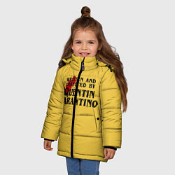 Куртка зимняя для девочки Quentin Tarantino, цвет: 3D-черный — фото 2