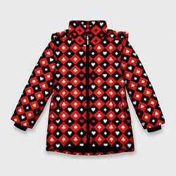 Куртка зимняя для девочки Масти, цвет: 3D-черный