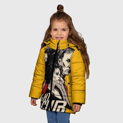Куртка зимняя для девочки Бойцовский Клуб Три личности, цвет: 3D-черный — фото 2