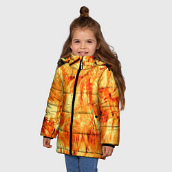 Куртка зимняя для девочки Жаркая Пустыня, цвет: 3D-черный — фото 2