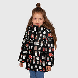 Куртка зимняя для девочки Металлург, цвет: 3D-черный — фото 2