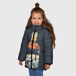 Куртка зимняя для девочки Философия, цвет: 3D-черный — фото 2