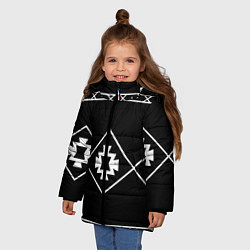 Куртка зимняя для девочки КИМОНО ДРАКЕНА V2, цвет: 3D-черный — фото 2