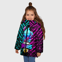 Куртка зимняя для девочки BRAWL STARS SQUEAK: СКВИК, цвет: 3D-черный — фото 2
