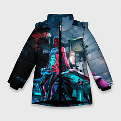 Куртка зимняя для девочки Cyberpunk, цвет: 3D-черный