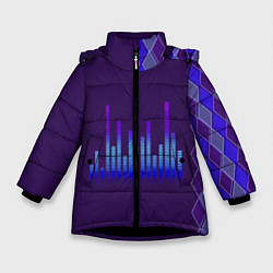 Куртка зимняя для девочки Эквалайзер, цвет: 3D-черный
