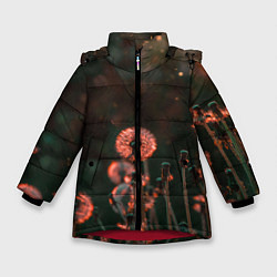 Куртка зимняя для девочки Одуванчик, цвет: 3D-красный