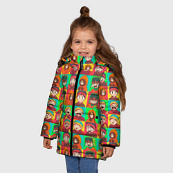 Куртка зимняя для девочки Аниме Южный парк, цвет: 3D-черный — фото 2