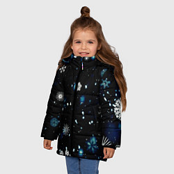 Куртка зимняя для девочки А снег идёт, цвет: 3D-черный — фото 2