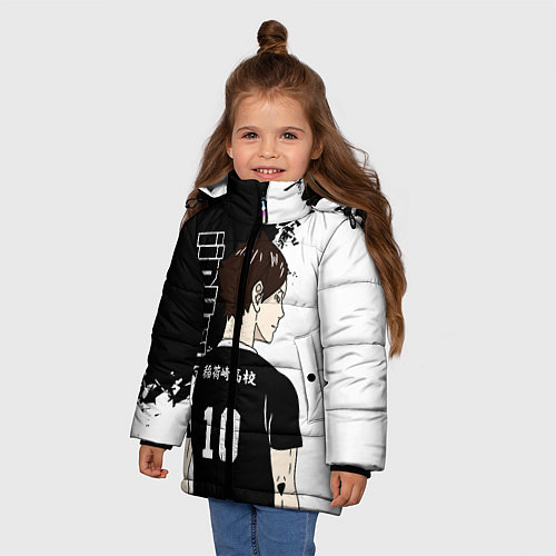 Зимняя куртка для девочки Ринтаро Суна Suna Rintaro / 3D-Светло-серый – фото 3