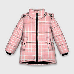 Куртка зимняя для девочки Клетка волнистая, цвет: 3D-черный