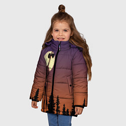 Куртка зимняя для девочки Gradient Forest Siren Head, цвет: 3D-черный — фото 2