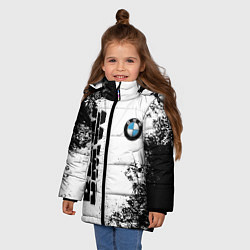 Куртка зимняя для девочки BMW БМВ РАЗРЕЗАННОЕ ЛОГО, цвет: 3D-красный — фото 2