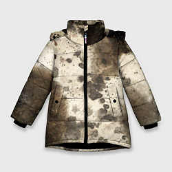 Куртка зимняя для девочки Пятьдесят оттенков серого, цвет: 3D-черный