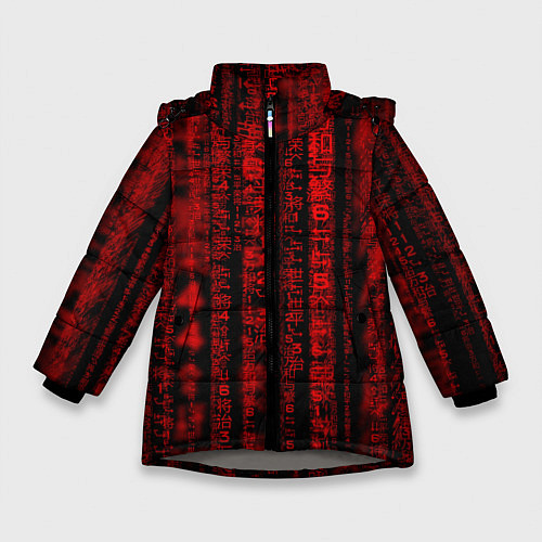 Зимняя куртка для девочки КРАСНАЯ МАТРИЦА / 3D-Светло-серый – фото 1