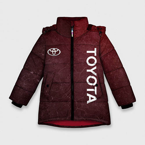 Зимняя куртка для девочки TOYOTA RED GRUNGE / 3D-Красный – фото 1