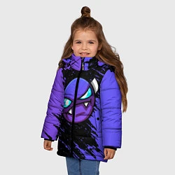 Куртка зимняя для девочки Геометри Даш Geometry Dash, цвет: 3D-светло-серый — фото 2