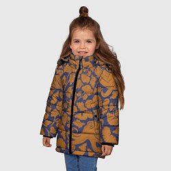 Куртка зимняя для девочки Морская гуашь, цвет: 3D-черный — фото 2