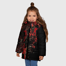 Куртка зимняя для девочки CS GO SPECIAL OPERATION RED ALERT SKIN КС ГО КРАСН, цвет: 3D-светло-серый — фото 2