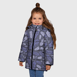 Куртка зимняя для девочки Зимняя абстракция, цвет: 3D-красный — фото 2