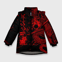 Куртка зимняя для девочки ТОКИЙСКИЕ МСТИТЕЛИ КРАСНЫЙ ДРАКОН, цвет: 3D-светло-серый