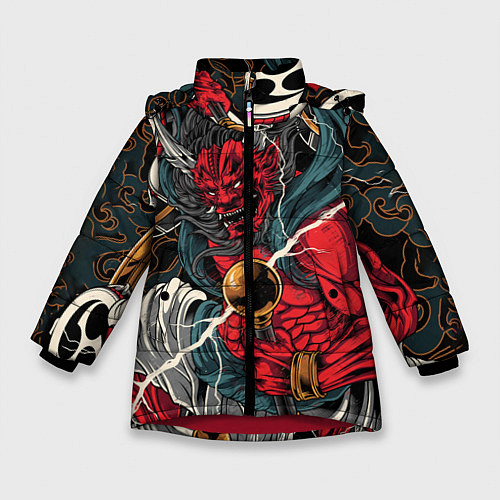 Зимняя куртка для девочки БОГ ГРОМА РАЙДЗИН / 3D-Красный – фото 1