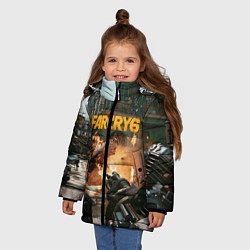 Куртка зимняя для девочки Far Cry 6 gameplay art, цвет: 3D-светло-серый — фото 2
