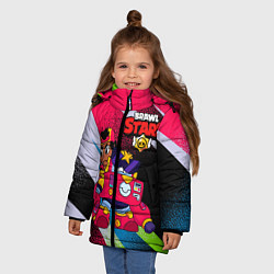 Куртка зимняя для девочки Мастер Meg BrawlStars, цвет: 3D-черный — фото 2