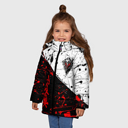 Куртка зимняя для девочки Berserk: Черная маска, цвет: 3D-светло-серый — фото 2