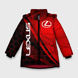 Куртка зимняя для девочки LEXUS RED GEOMETRY ЛЕКСУС, цвет: 3D-красный