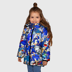 Куртка зимняя для девочки SONIC СИНИЙ ЁЖ СОНИК, цвет: 3D-черный — фото 2