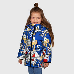Куртка зимняя для девочки SONIC ПАТТЕРН СОНИК, цвет: 3D-светло-серый — фото 2