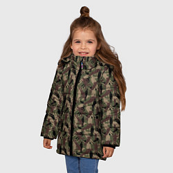 Куртка зимняя для девочки Бизнесмен камуфляж, цвет: 3D-черный — фото 2