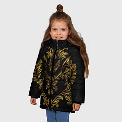Куртка зимняя для девочки КОВРОВАЯ ДОРОШКА, цвет: 3D-черный — фото 2