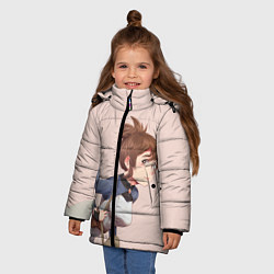 Куртка зимняя для девочки Sweet Marci, цвет: 3D-черный — фото 2